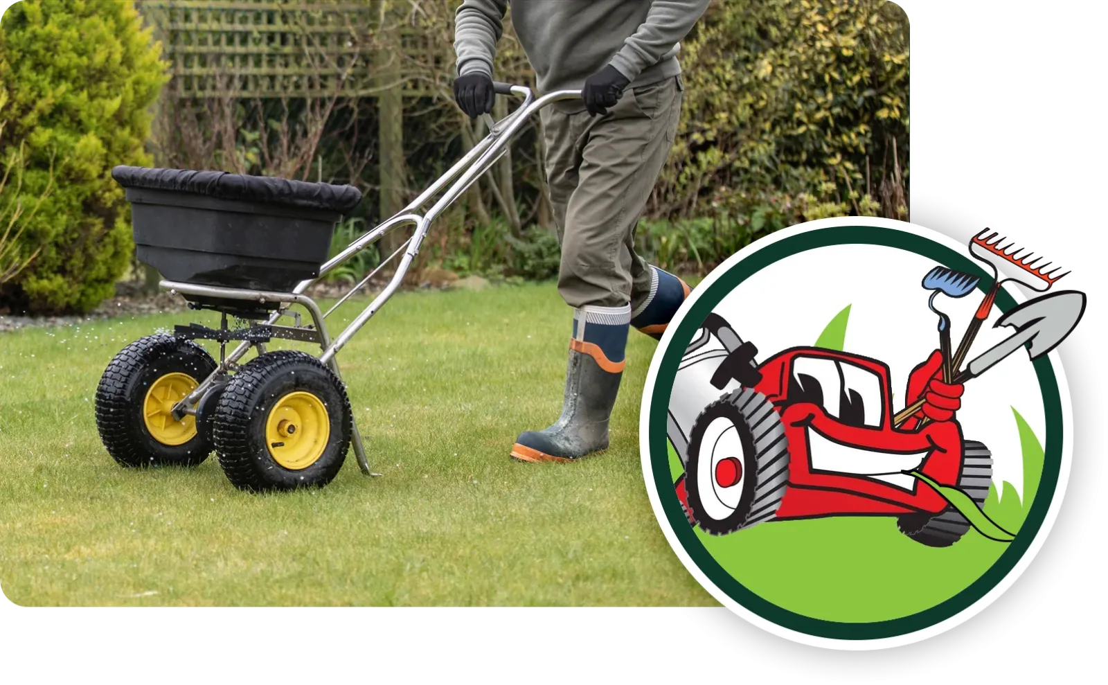 fertilizing lawn